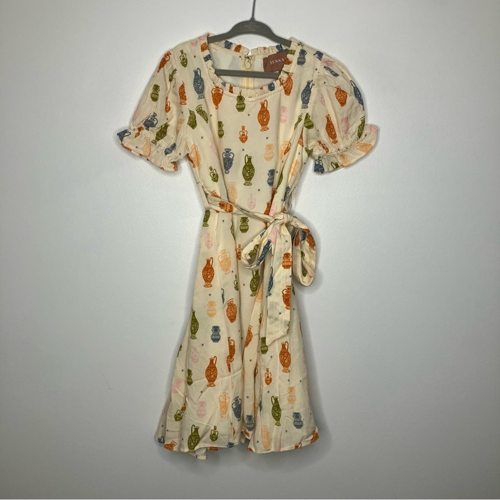 NWT JESSAKAE Madrigal Girls Dress Cream 6/7 Years